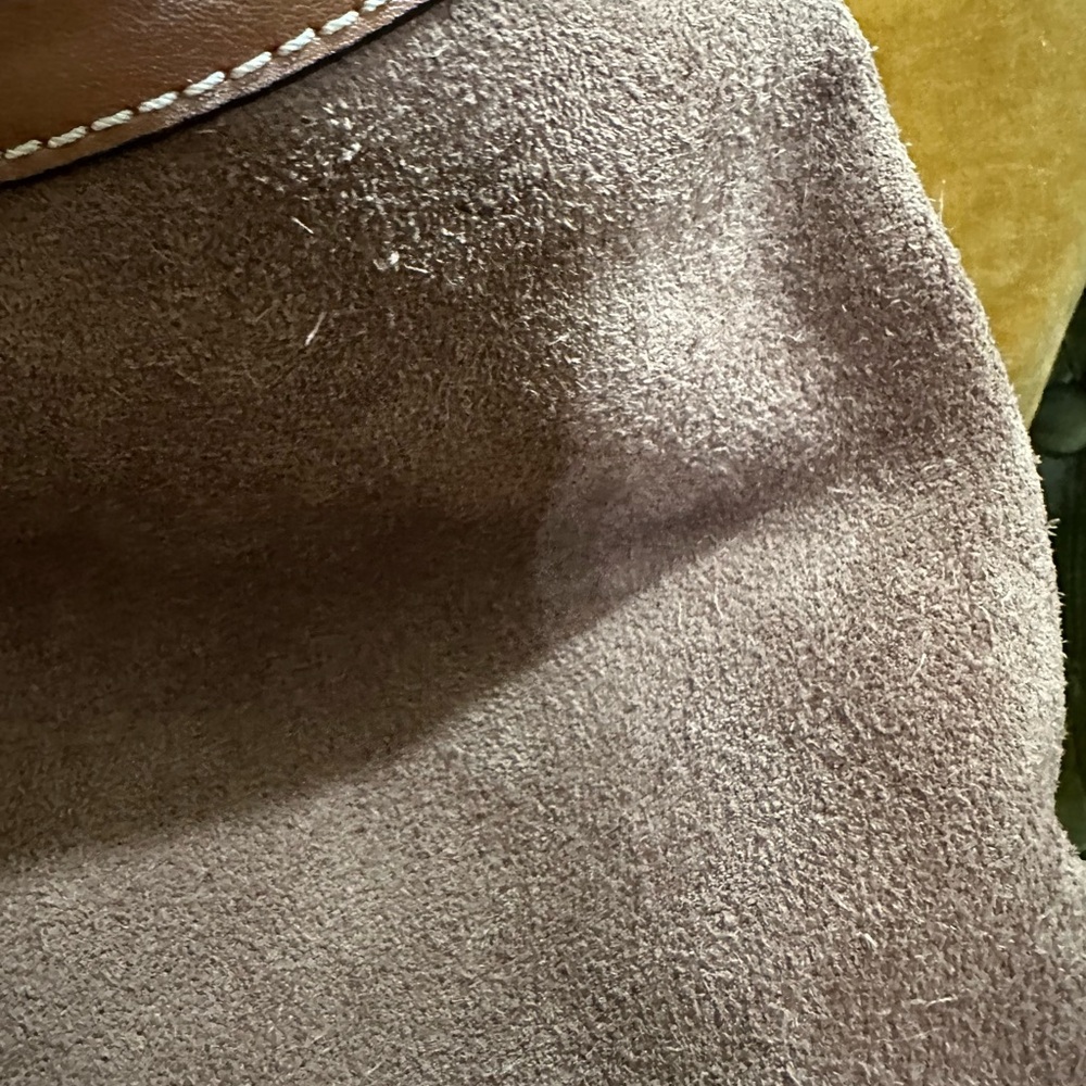 Michael Kors Brown Suede & Leather Shoulder Hobo Bag - Picture 5 of 11